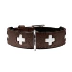 Dog collar Hunter Swiss Brown Black M 55 cm
